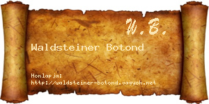Waldsteiner Botond névjegykártya